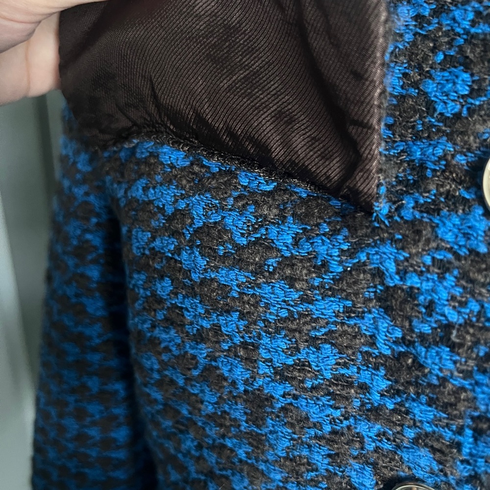 Zara Houndstooth Plaids Tweed Blazer Jacket - Picture 7 of 11